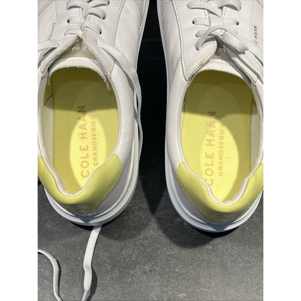 Womens Cole Haan Size 9B Grand Series Sneakers White and Lime Green - Picture 10 of 14